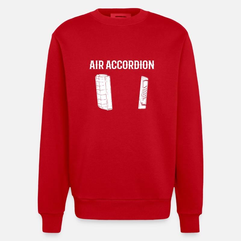 Akkordeon - Heavyweight Oversized Organic Crew Neck Made in EU - Rot
