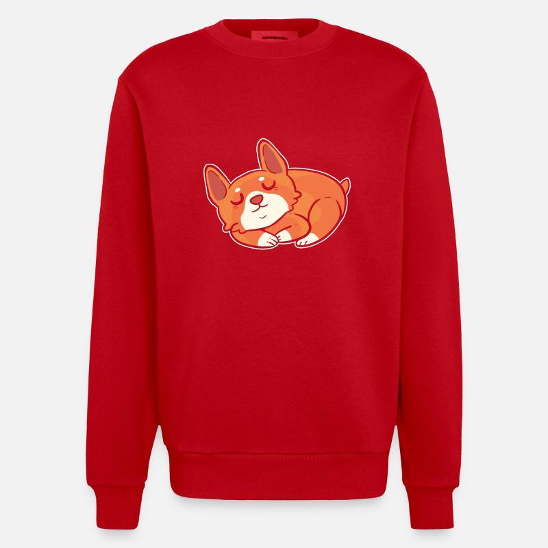 Corgi - Sweat bio épais oversize fabriqué en UE - rouge