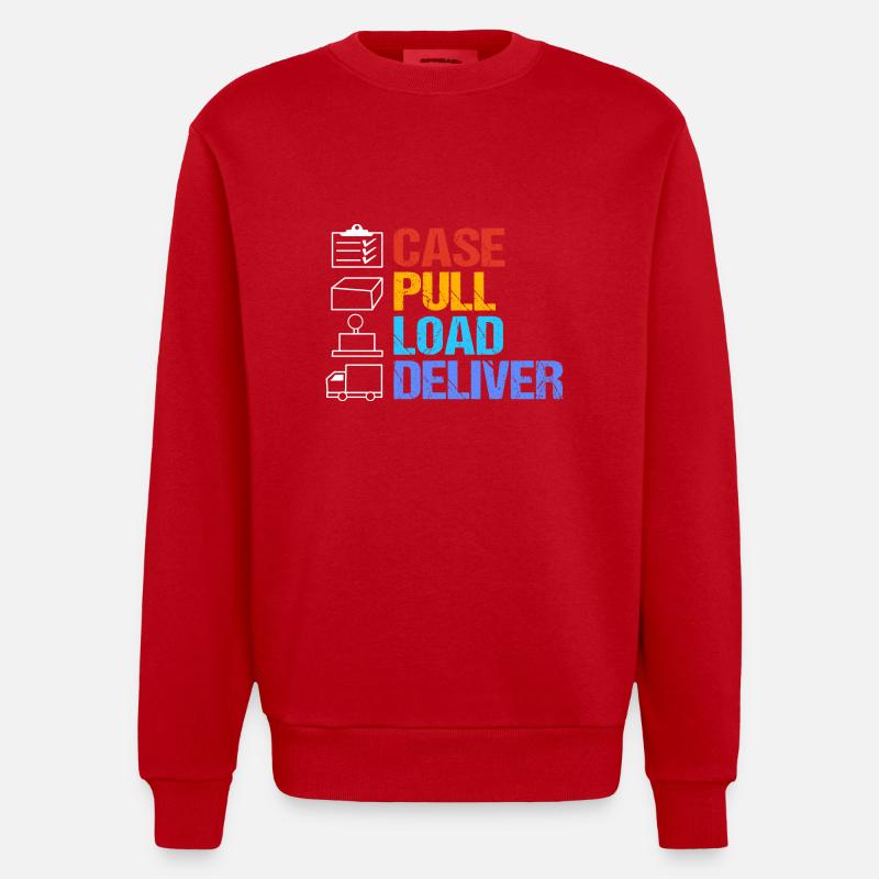 Postbote - Heavyweight Oversized Organic Crew Neck Made in EU - Rot