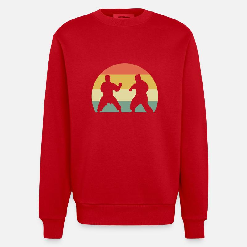 Karaté Autodéfense - Sweat bio épais oversize fabriqué en UE - rouge