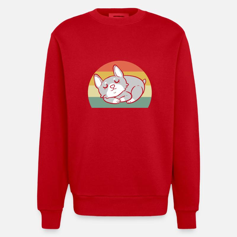 Corgi - Sweat bio épais oversize fabriqué en UE - rouge