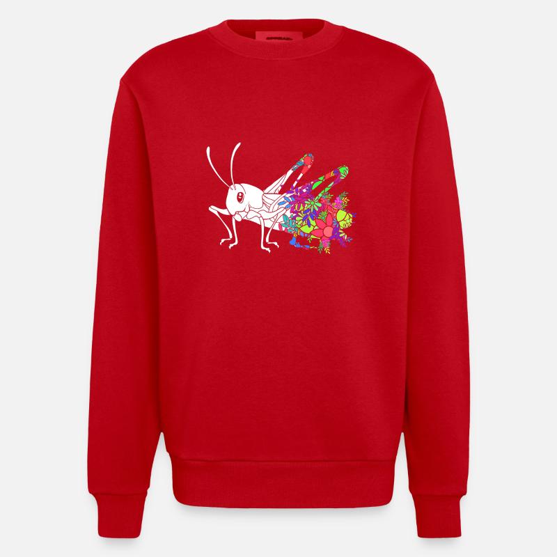 Heuschrecke - Heavyweight Oversized Organic Crew Neck Made in EU - Rot