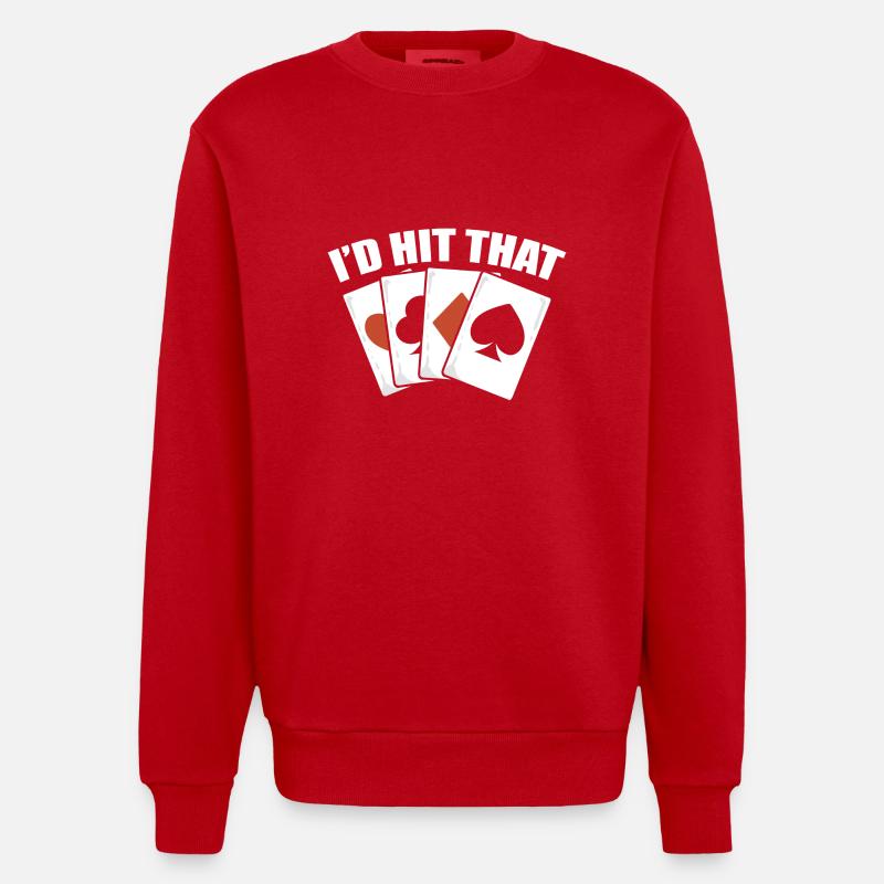 Blackjack Black Jack - Sweat bio épais oversize fabriqué en UE - rouge