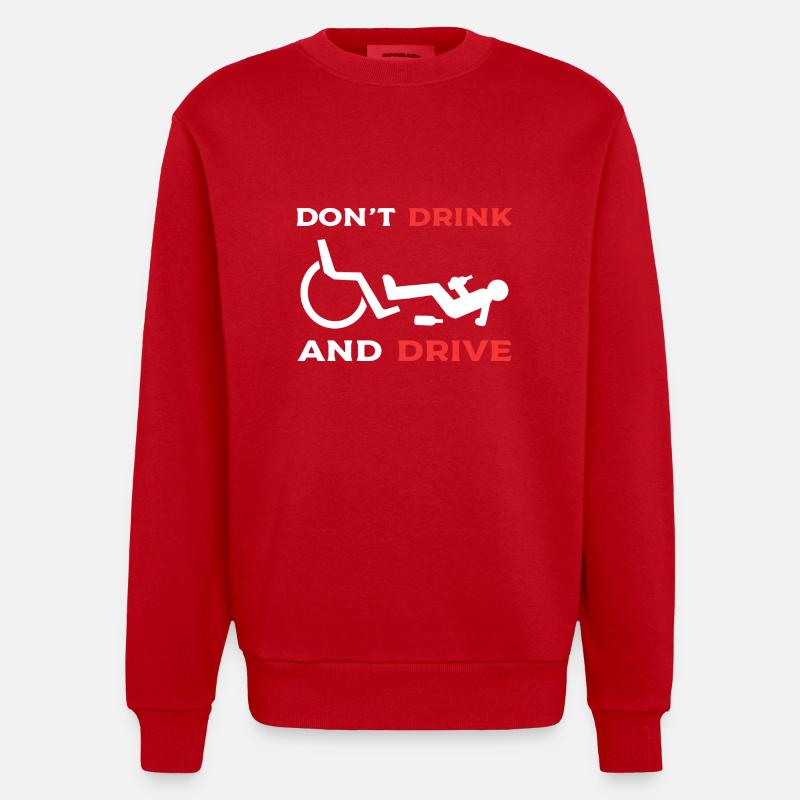 Rollstuhl - Heavyweight Oversized Organic Crew Neck Made in EU - Rot