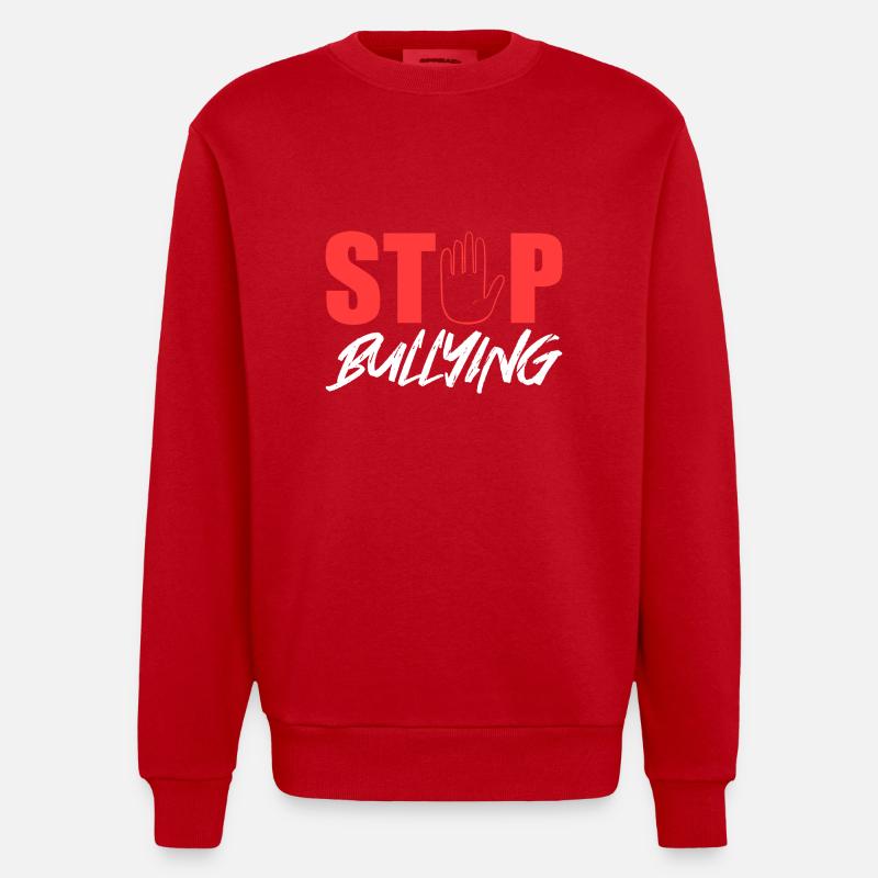 Mobbing Stop - Heavyweight Oversized Organic Crew Neck Made in EU - Rot