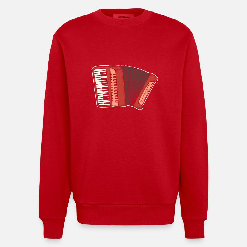 Akkordeon - Heavyweight Oversized Organic Crew Neck Made in EU - Rot