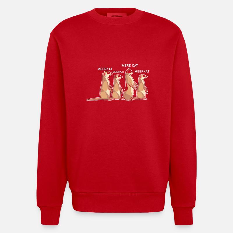 Suricate - Sweat bio épais oversize fabriqué en UE - rouge