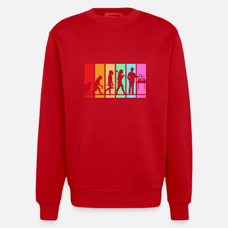 Impression 3D - Sweat bio épais oversize fabriqué en UE - rouge