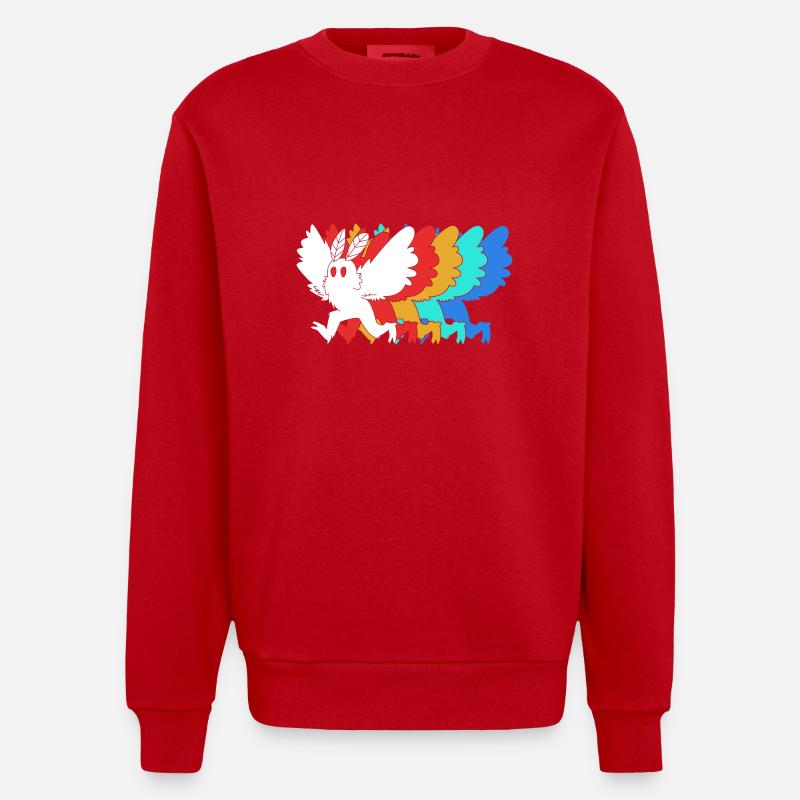 Mottenmann - Heavyweight Oversized Organic Crew Neck Made in EU - Rot