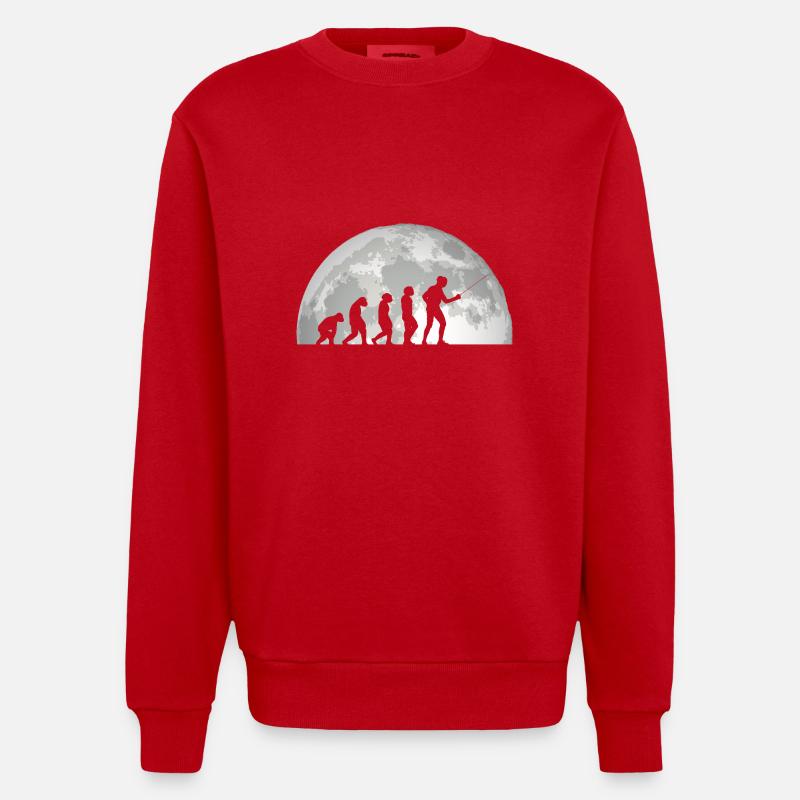 Fechter Evolution Fechten - Heavyweight Oversized Organic Crew Neck Made in EU - Rot
