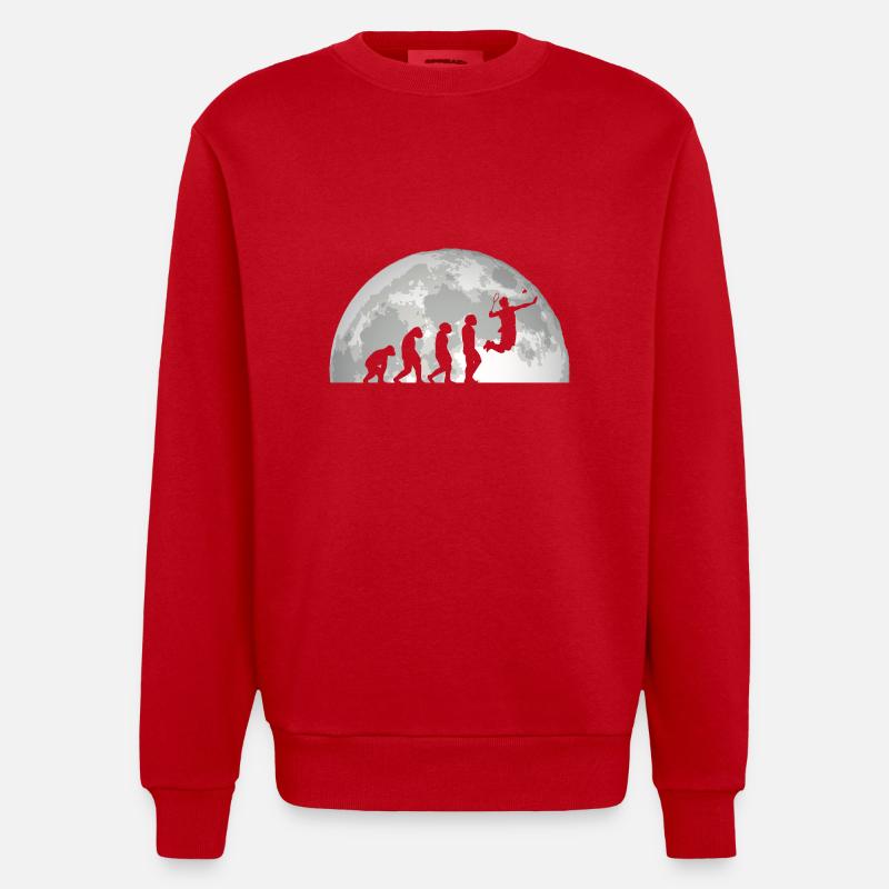 Federball Evolution Badminton - Sweat bio épais oversize fabriqué en UE - rouge