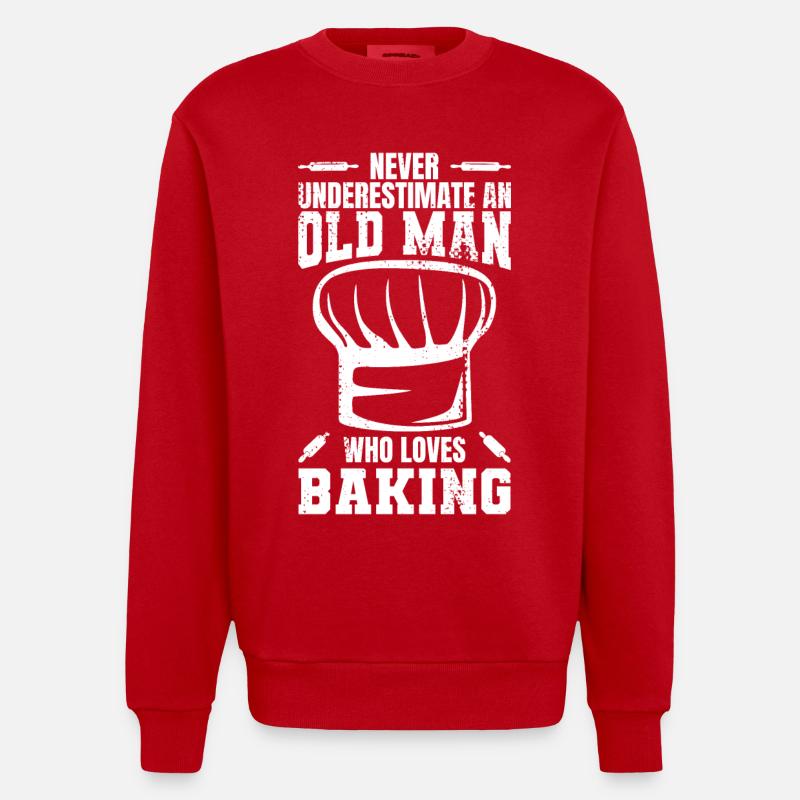 Bäcker Großvater - Heavyweight Oversized Organic Crew Neck Made in EU - Rot