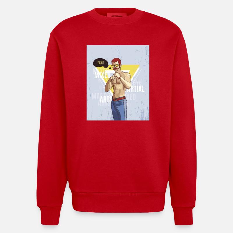 Hipster - Sweat bio épais oversize fabriqué en UE - rouge