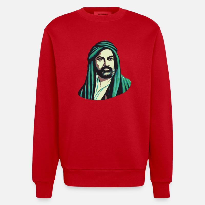 Expressif : Hz. Ali Design - Sweat bio épais oversize fabriqué en UE - rouge