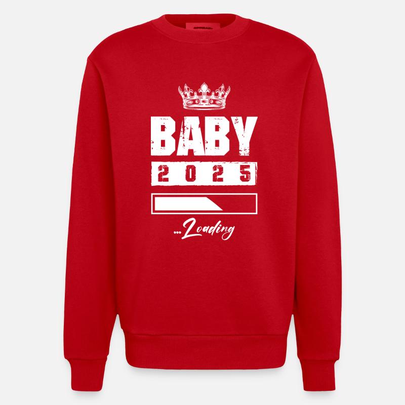 Baby 2025 Loading - Heavyweight Oversized Organic Crew Neck Made in EU - red