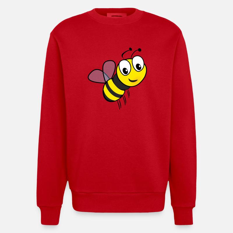 biene - Heavyweight Oversized Organic Crew Neck Made in EU - Rot