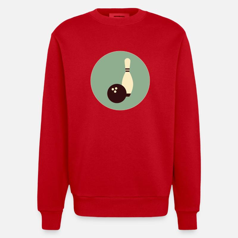 STRIKE -Bowling Star - Sweat bio épais oversize fabriqué en UE - rouge
