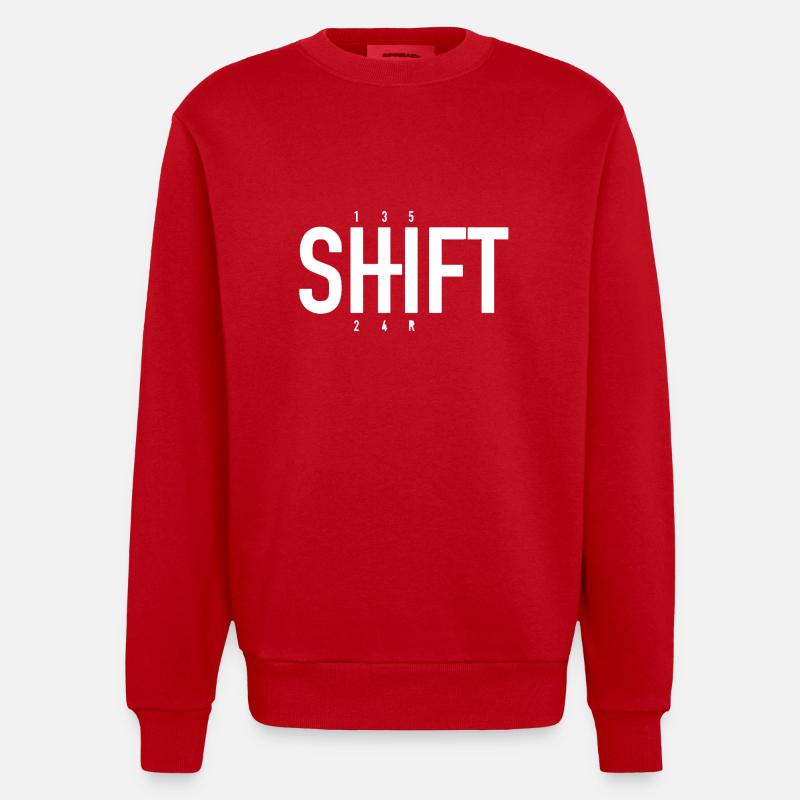 SHIFT - Auto design - Heavyweight Oversized Organic Crew Neck Made in EU - Rot