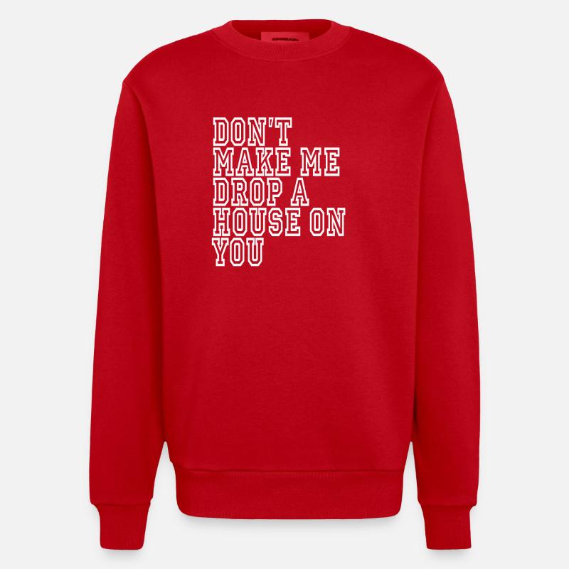 lustige sarkastisch Sprüche Spruch Sarkasmus - Heavyweight Oversized Organic Crew Neck Made in EU - Rot