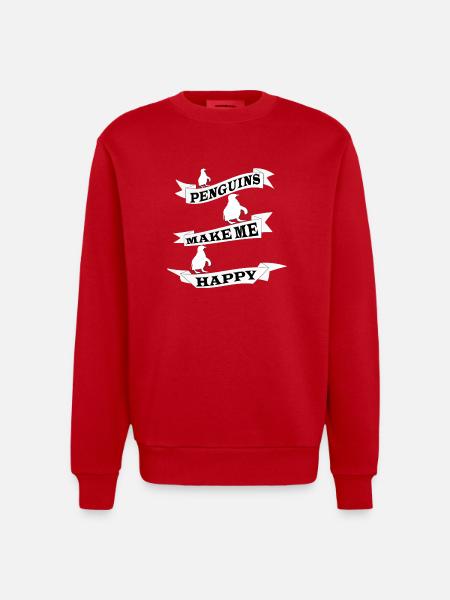 Pinguin - Heavyweight Oversized Organic Crew Neck Made in EU - Rot