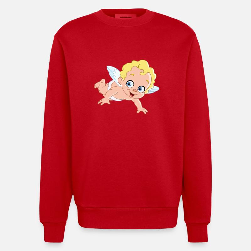 Engel - Heavyweight Oversized Organic Crew Neck Made in EU - Rot