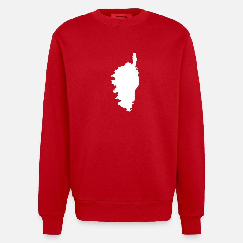 Corse - Sweat bio épais oversize fabriqué en UE - rouge