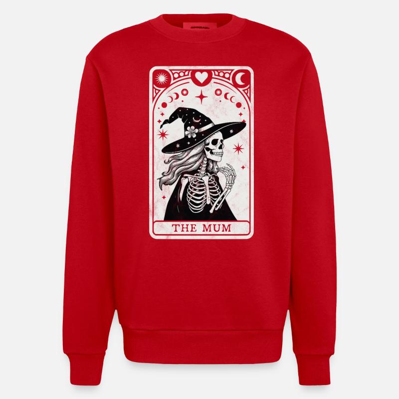 Tarot Maman - Sweat bio épais oversize fabriqué en UE - rouge