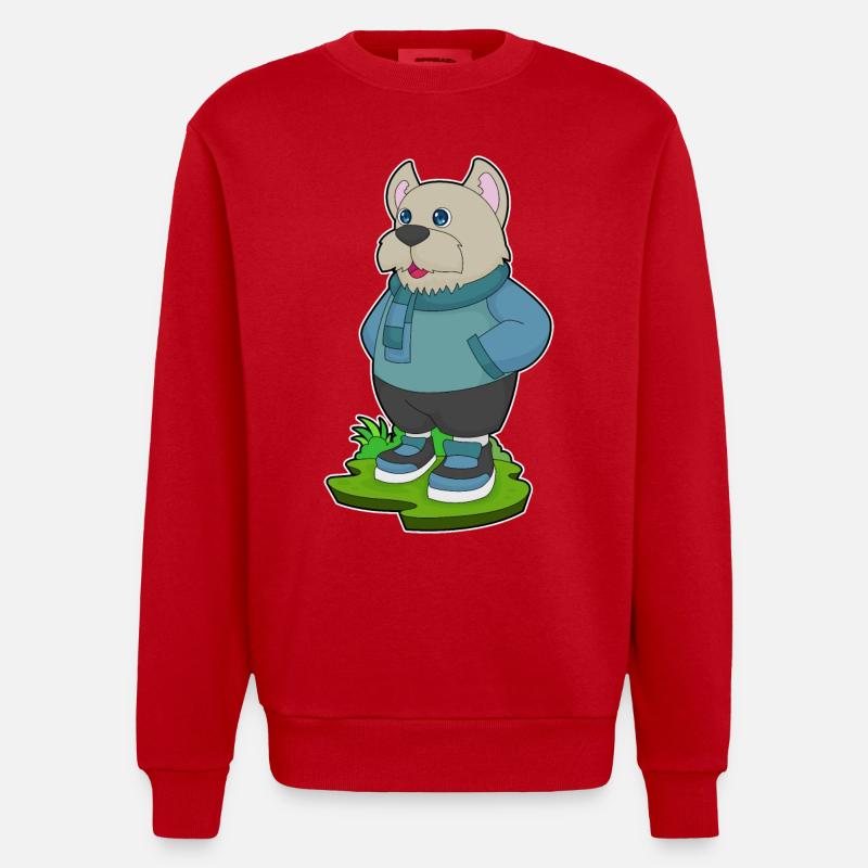 Echarpe d’hiver pour chien - Sweat bio épais oversize fabriqué en UE - rouge