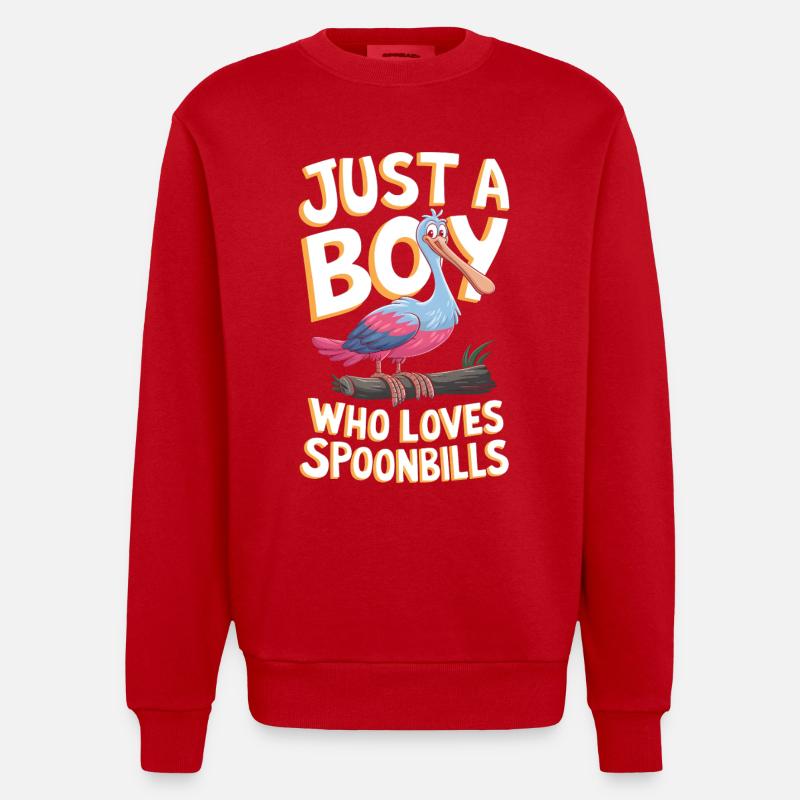 Löffler - Heavyweight Oversized Organic Crew Neck Made in EU - Rot