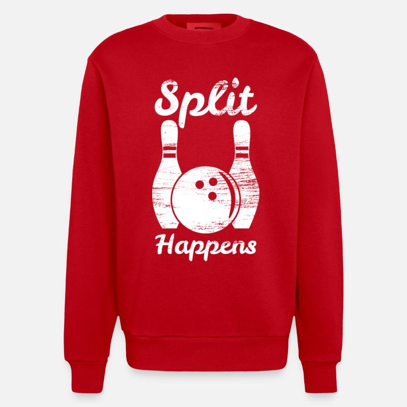 Bowling Split - Sweat bio épais oversize fabriqué en UE - rouge