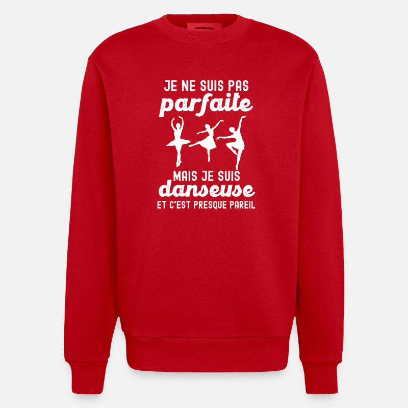 Danseuse parfaite - Sweat bio épais oversize fabriqué en UE - rouge