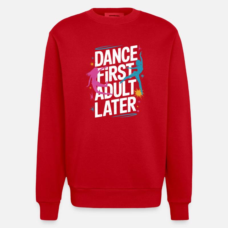 Dansant Danseurs Dansant - Sweat bio épais oversize fabriqué en UE - rouge