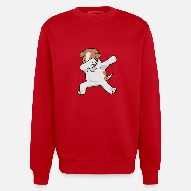 Jack Russell - Jack Russel Terrier - Sweat bio épais oversize fabriqué en UE - rouge