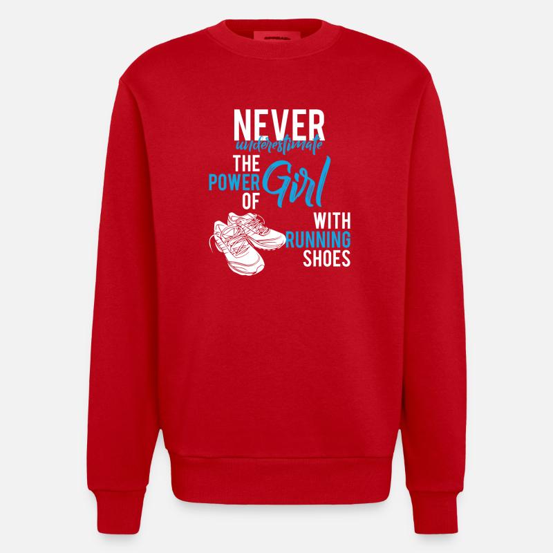 Courir - Course - Courir - Cadeau - Sweat bio épais oversize fabriqué en UE - rouge