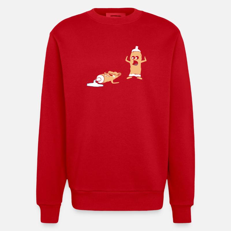 Funny toothpaste gift shirt - Heavyweight Oversized Organic Crew Neck Made in EU - red