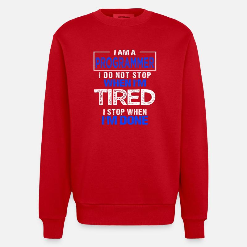 programmeurs cadeau programmeur développeur - Sweat bio épais oversize fabriqué en UE - rouge