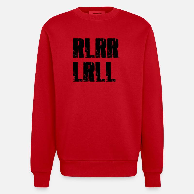 Paradiddle Schlagzeuger - Heavyweight Oversized Organic Crew Neck Made in EU - Rot
