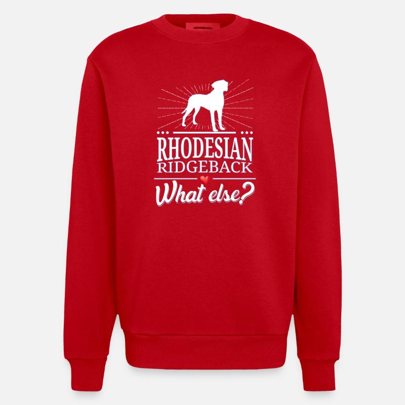 Rhodesian Ridgeback what else? - Heavyweight Oversized Organic Crew Neck Made in EU - Rot