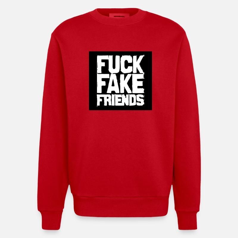 FICK - Heavyweight Oversized Organic Crew Neck Made in EU - Rot