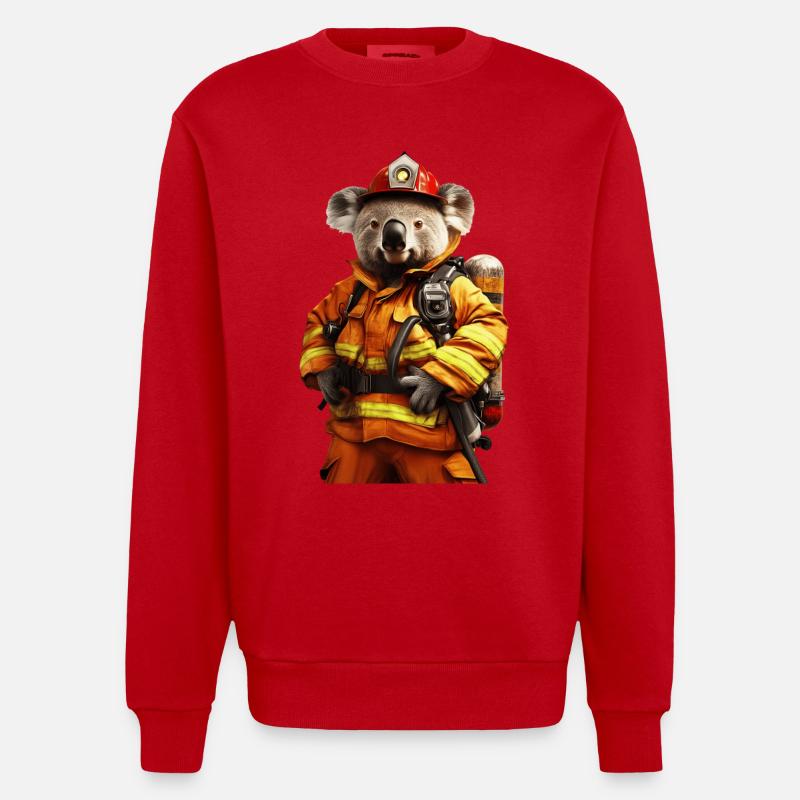 Koala - Heavyweight Oversized Organic Crew Neck Made in EU - Rot