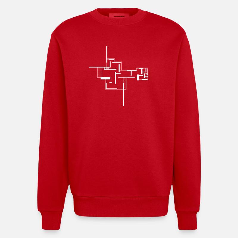 architecture - Sweat bio épais oversize fabriqué en UE - rouge