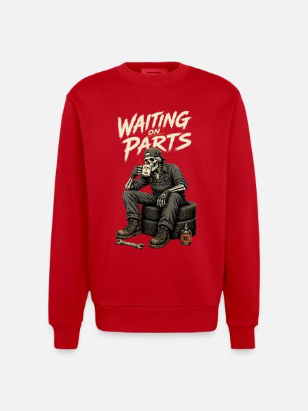 Car mechanic, mechatronics technician, car mechanic - Heavyweight Oversized Organic Crew Neck Made in EU - red