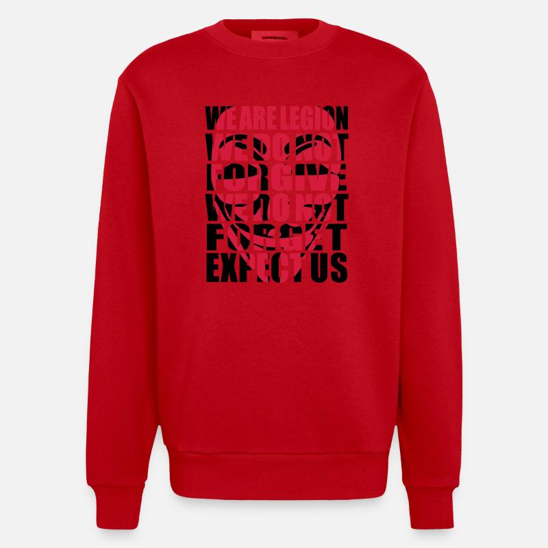 Anonymous Motto Shadow - Sweat bio épais oversize fabriqué en UE - rouge