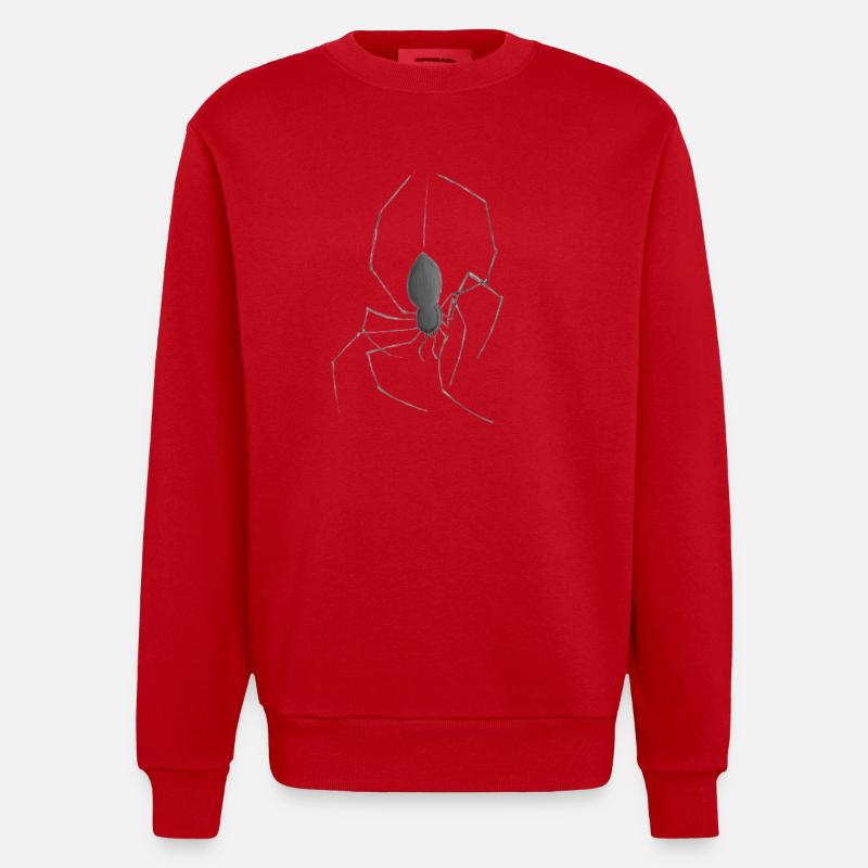 Araign? e - Sweat bio épais oversize fabriqué en UE - rouge