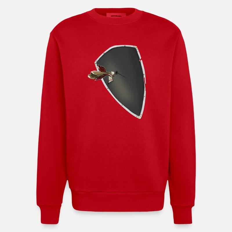 Le petit massage de Cupidon - Sweat bio épais oversize fabriqué en UE - rouge