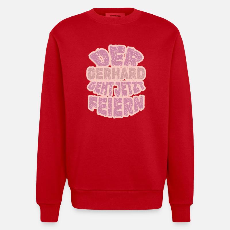 Gerhard Gerhard - Sweat bio épais oversize fabriqué en UE - rouge