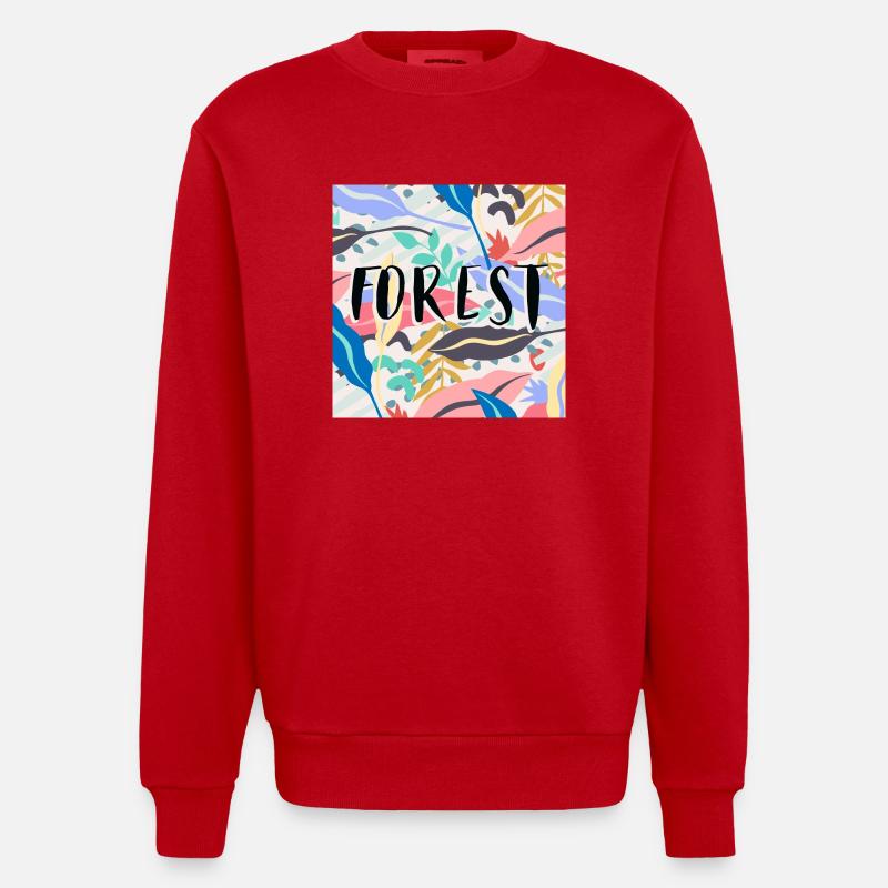 Wald 2 - Heavyweight Oversized Organic Crew Neck Made in EU - Rot