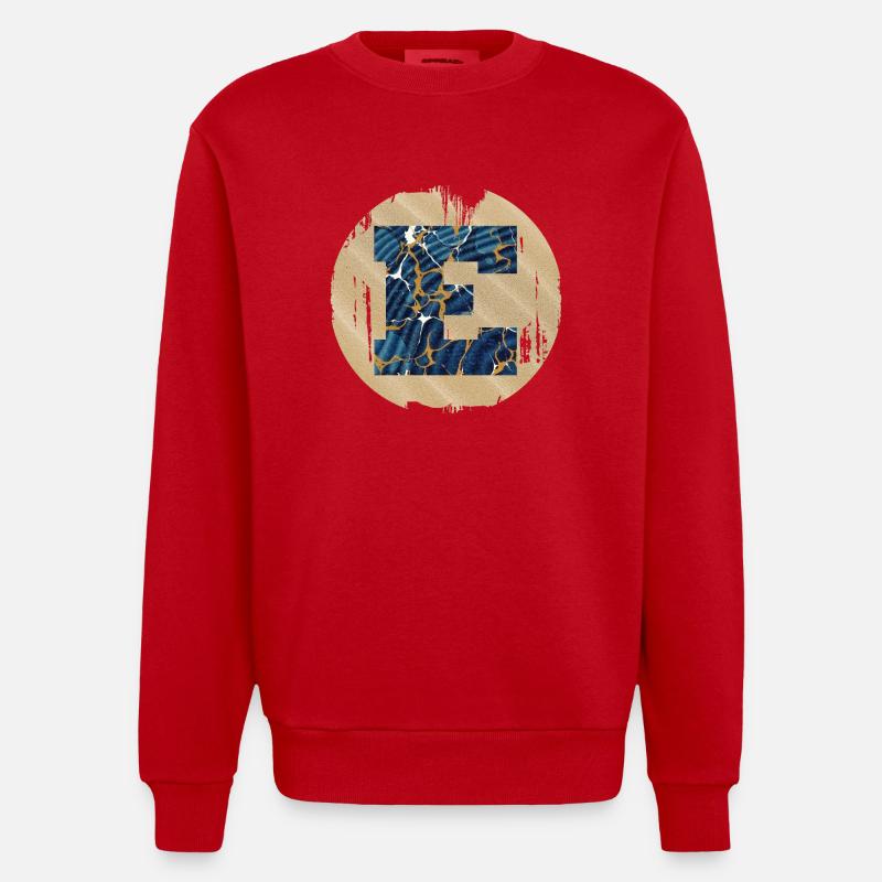 e 16 e - Sweat bio épais oversize fabriqué en UE - rouge