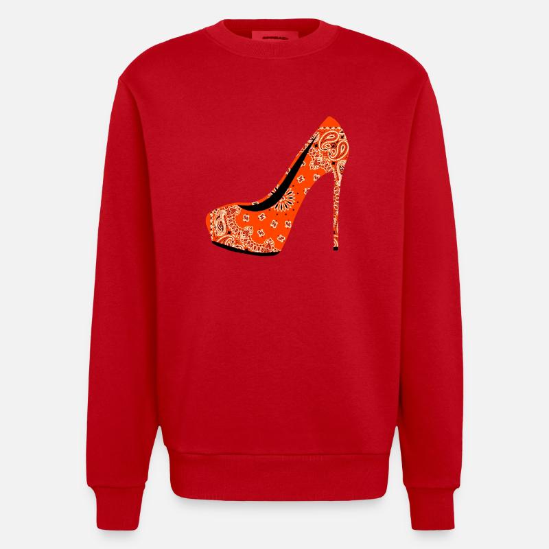 Chaussure à talons hauts - Sweat bio épais oversize fabriqué en UE - rouge