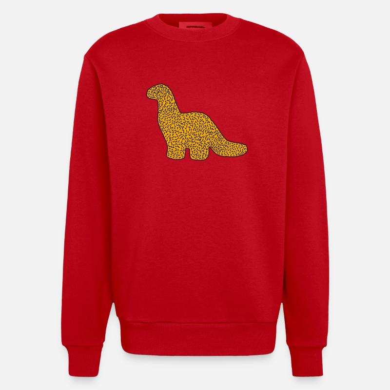 Brachiosaure Dinonugget - Sweat bio épais oversize fabriqué en UE - rouge